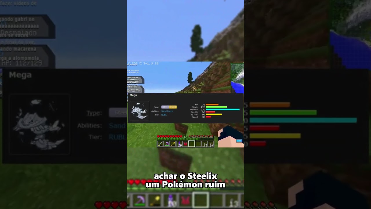 "Oque você prefere, Shuckle🪲 ou Steelix-Mega🪨?" KKKK - Copa do Mundo de Pixelmon 
