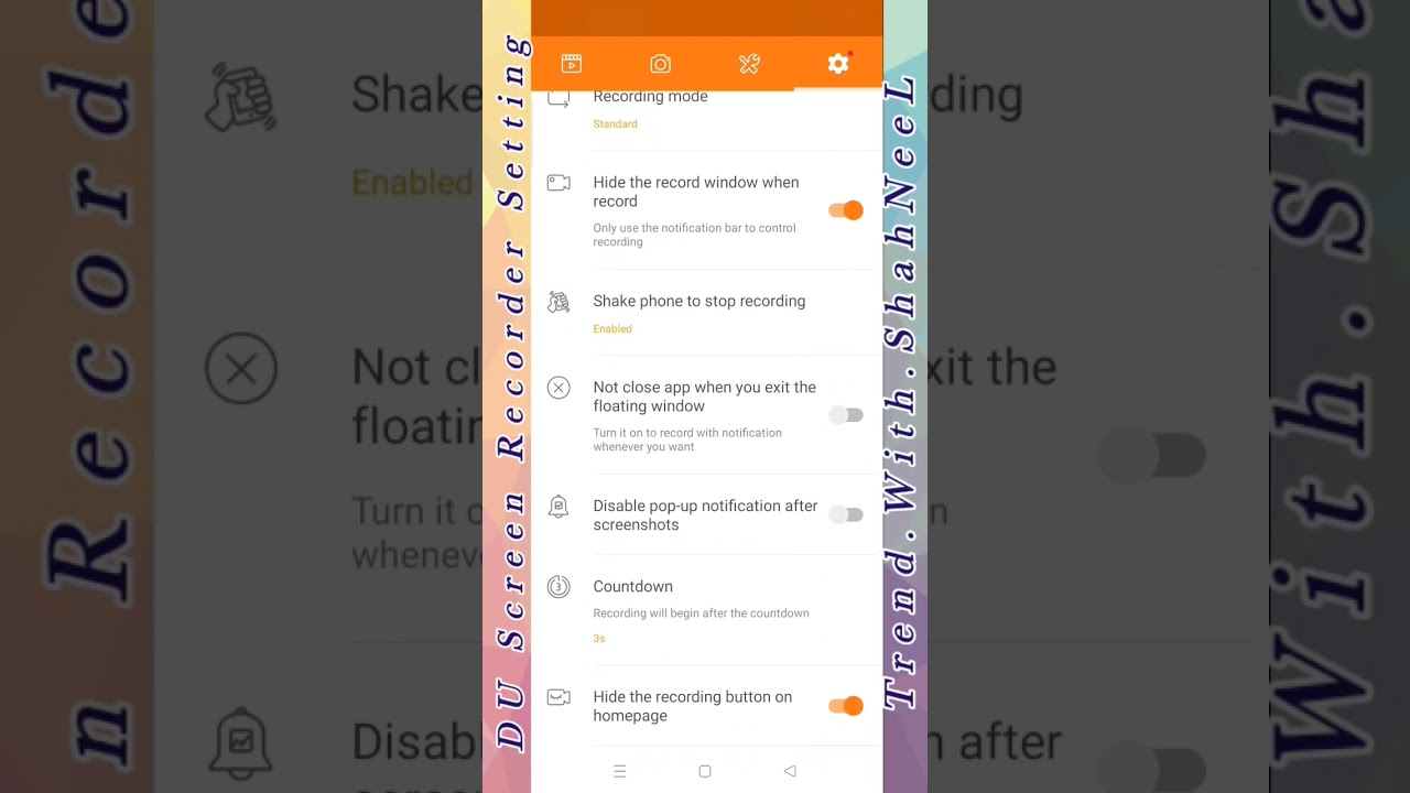 How To Use Du Screen Recorder |Setting|