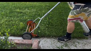 American Manual Lawn mower. After a year!
