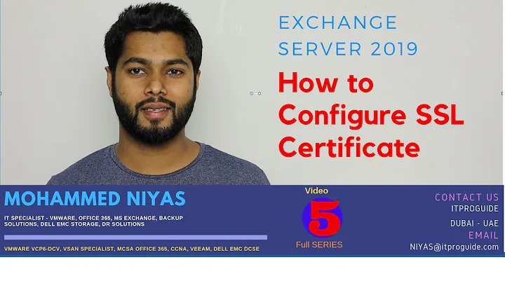 How to configure SSL Certificate for Exchange Server 2019 / 2016 / 2013 - Video 5