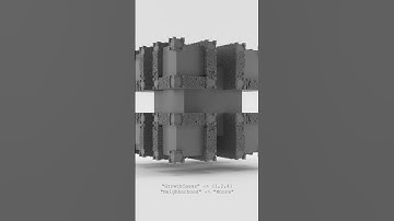 3D cellular automaton growth case {1, 2, 4}, Moore neighborhood, starting from one cell #houdini