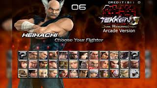 Tekken 5: Dark Ressurection Arcade Version - Select Character Screen