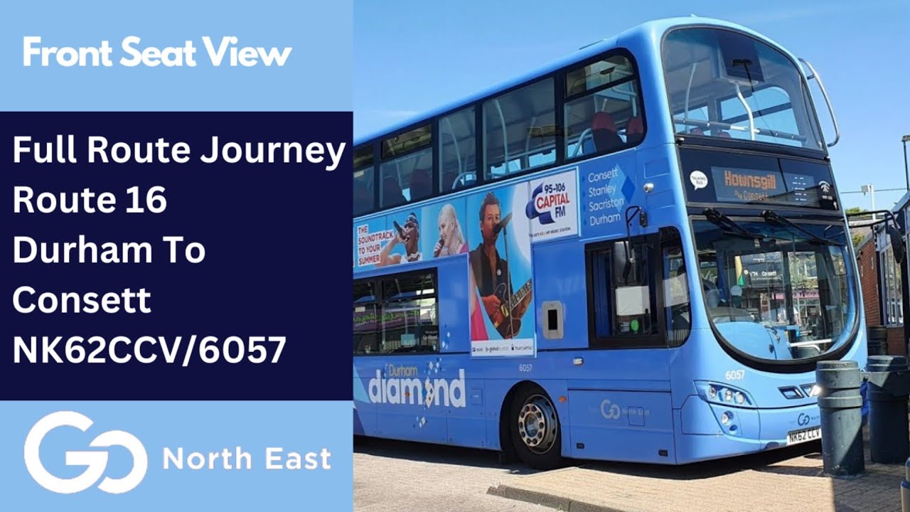 Full Route Journey | Go North East Route 16 - Durham To Consett | NK62CCV/6057