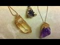 The Easiest DIY Faux Gold-Dipped Crystals and Druzies for Jewelry Projects by Denise Mathew