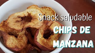 Snack saludable, chips de manzana en freidora de aire #airfryer Snack saludable, chips de manzana en freidora de aire #airfryer