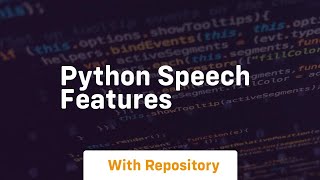 python speech features