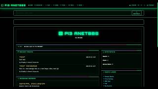 ANetBBS - Quick Tour/Demo of the webUI running on a Pi3