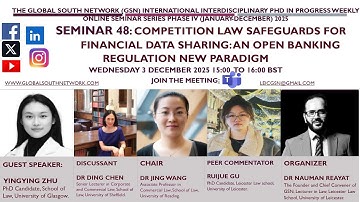 SEMINAR 48 COMPETITION LAW SAFEGUARDS FOR FINANCIAL DATA SHARING AN OPEN BANKING REGULATION NEW PARA