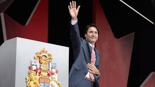Trudeau praises 'united' country at Canada Day celebration