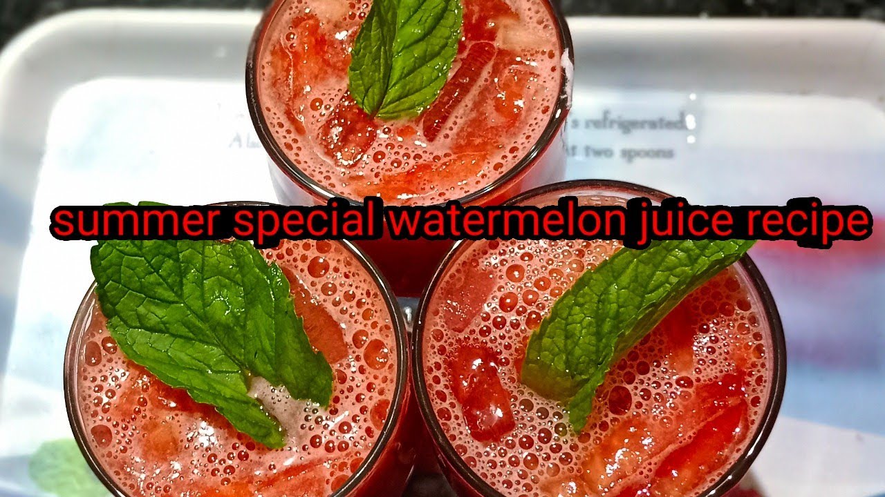 Refreshing homemade watermelon juice तरबूज का शरबत summer special watermelon juice recipe