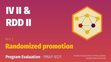 PMAP 8521 • (12) IV II + RDD II: (2) Randomized promotion