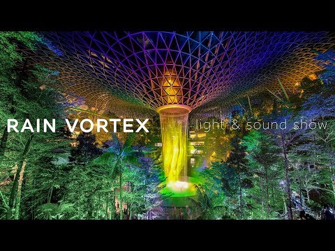 Jewel Changi Airport - Rain Vortex Light & Sound Show