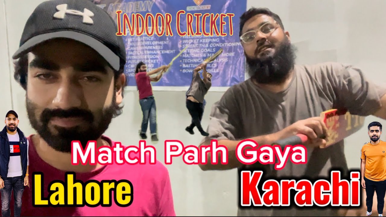 Lahore vs karachi indoor cricket tape ball cricket gully cricket