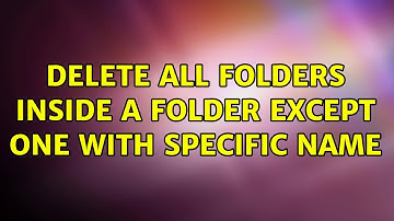 Delete all folders inside a folder except one with specific name (5 Solutions!!)