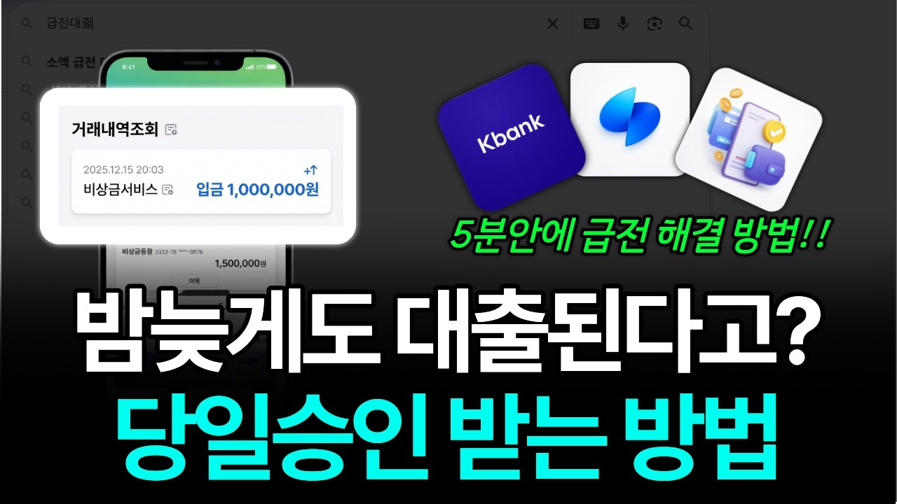 소액대출 ⏰ 야간에도 당일승인 되는 곳 직접 확인해봤습니다