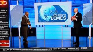 ESPN FAIL! DILFER SOILS& LEAVES BRO HANGING!