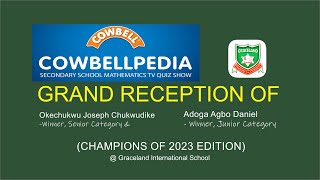 RECEPTION OF OKECHUKWU JOSEPH CHUKWUDIKE AND ADOGA AGBO DANIEL, WINNERS OF COWBELLPEDIA 2023.