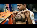 Satisfied head and body massage by Indian barber | Neck cracking | ASMR