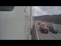 Truck driver helps police in a car chase on the highway