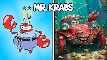 SpongeBob Characters As Pixar Cars! 🚗