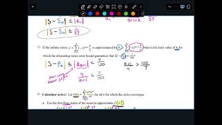 Unit 10 Day 1: Alt Series Error Bound Extra Example