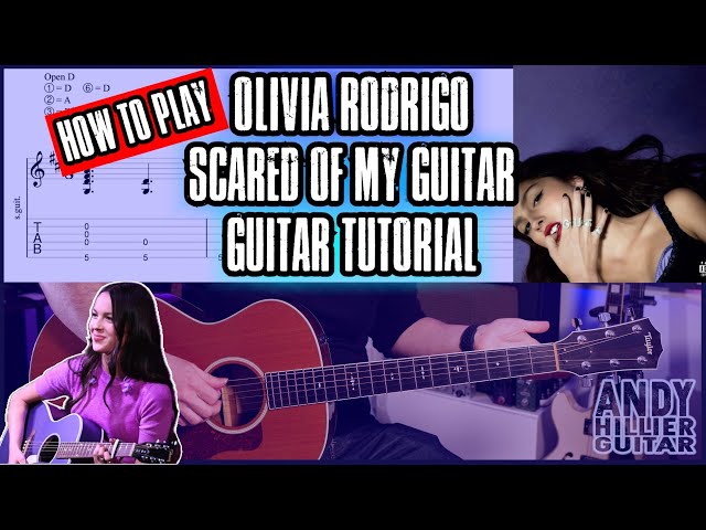 How to play Olivia Rodrigo - scared of my guitar Tutorial Lesson class=