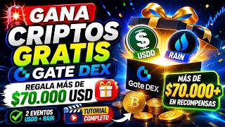 🚨 GANA CRIPTOS GRATIS: Gate DEX REGALA MÁS DE $70.000 USD 🎁 (Tutorial Completo)