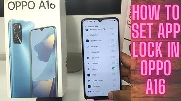 How to set App Lock in OPPO A16| How to Put App Lock on OPPO A16 Phone