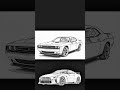 Supercars Sketch Compilation | Art Edit. #shorts #sketchart #trending