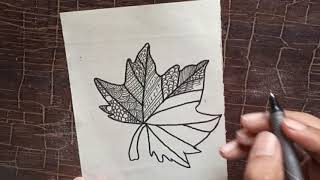 Details Zentangle art || Doodle art || Beautiful zentangle leaf pattern art. News