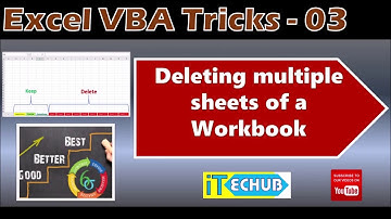 Excel VBA Trick#3   Deleting multiple sheets of a workbook