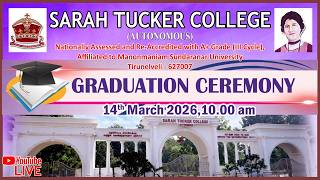 🔴 LIVE - Graduation Ceremony - Sarah Tucker College (Autonomous)...