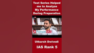 Test Series Helped me to analyze my performance | Utkarsh Dwivedi  | IAS Rank -5 | #shorts