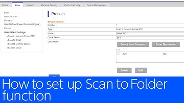 DS-790WN - How to set up Scan to Folder function