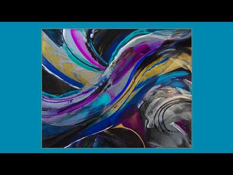 #10,440 Fluid Acrylics Soul Soothing Spatula Swipe Painting 9.04.26