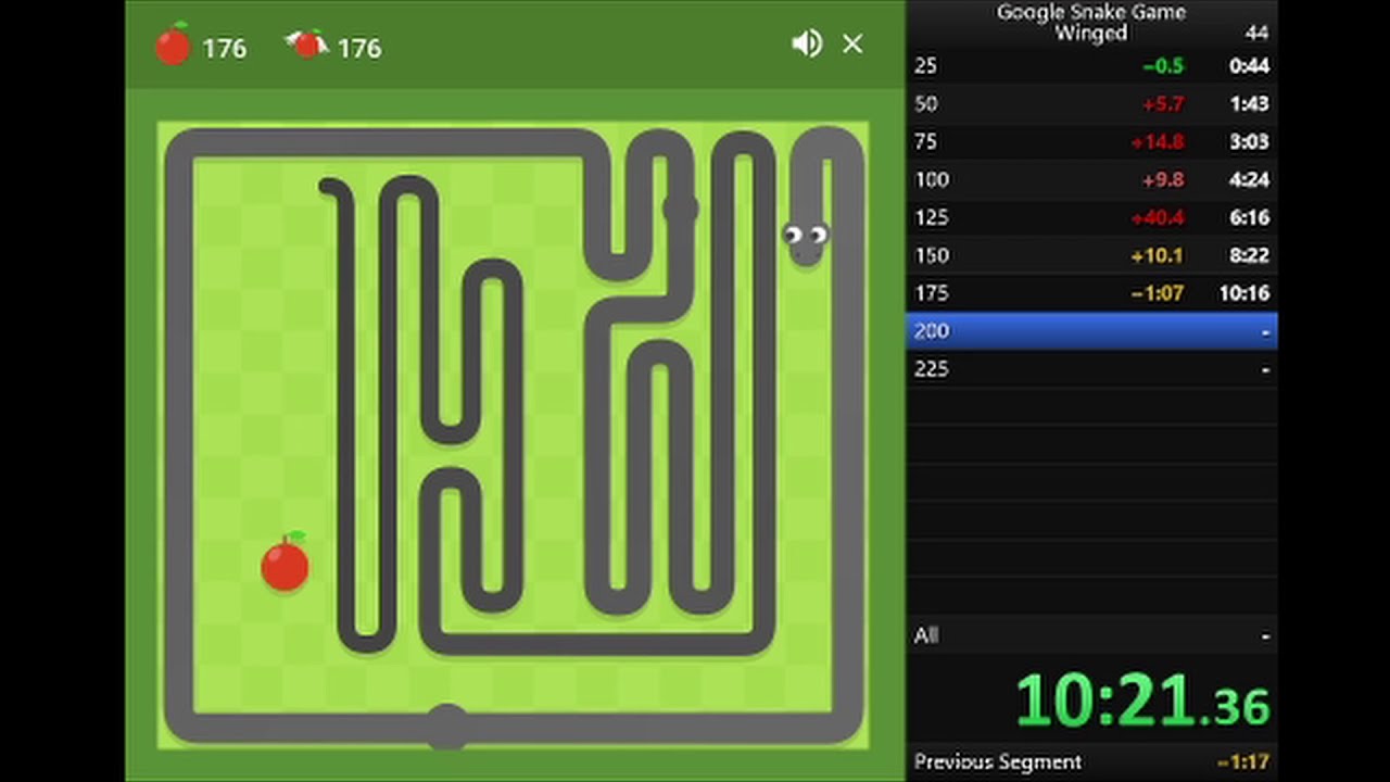 Being the First to Beat Twin Mode Again  Google Snake Twin Mode 5 Apple  All Apples 