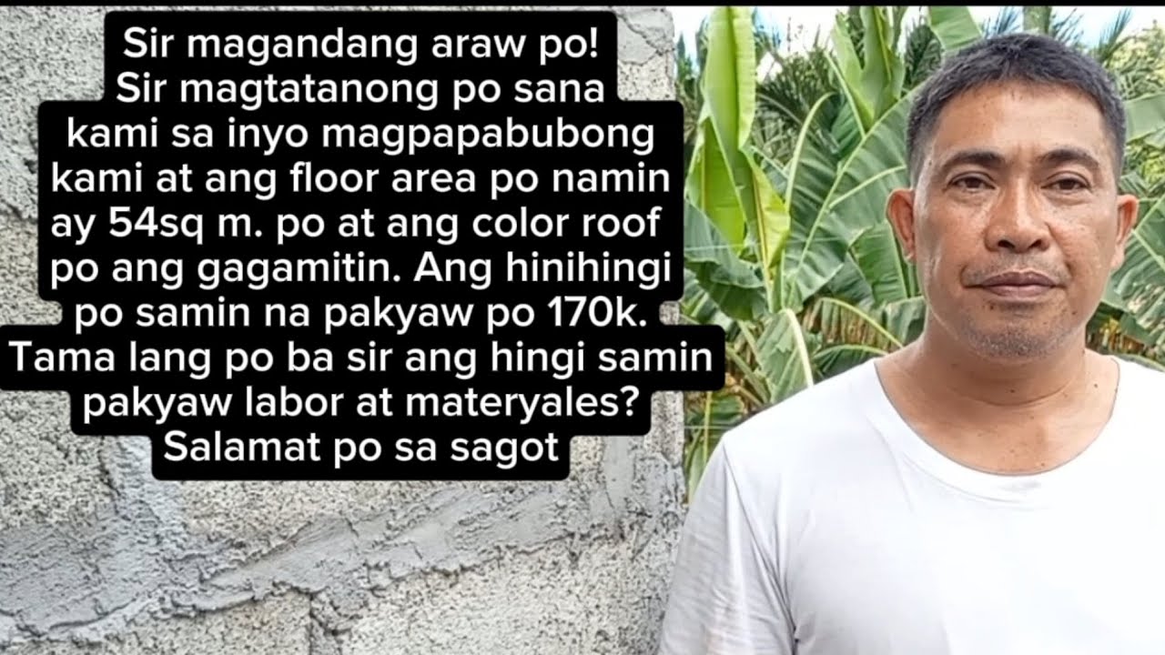 Pakyawan In English Magkano ang pakyaw ngayon ng bubong_ material and labor cost - YouTube