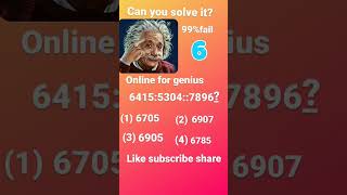 can you solve it ? only for genius #shorts #maths #challenge  #youtubeshorts #comment