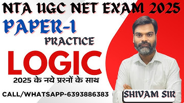 ugc net paper 1 practice |logic| Top Most imp Scoring Topics | paper 1 by shivam sir #shivamsirugc