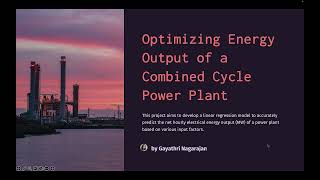Predicting Electrical Energy Output using ML techniques