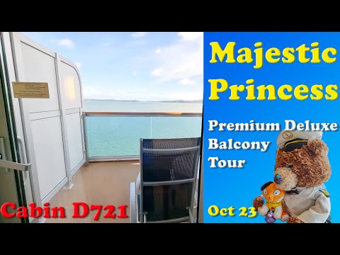 Majestic Princess Premium Deluxe Balcony Cabin Tour D721 Oct 2023 - Ideal for longer cruises? Video Thumbnail