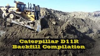 Cat D11R Backfill Compilation
