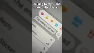 My family said I was being Reckless bc of my reaction to the ending. #reckless #laurenroberts