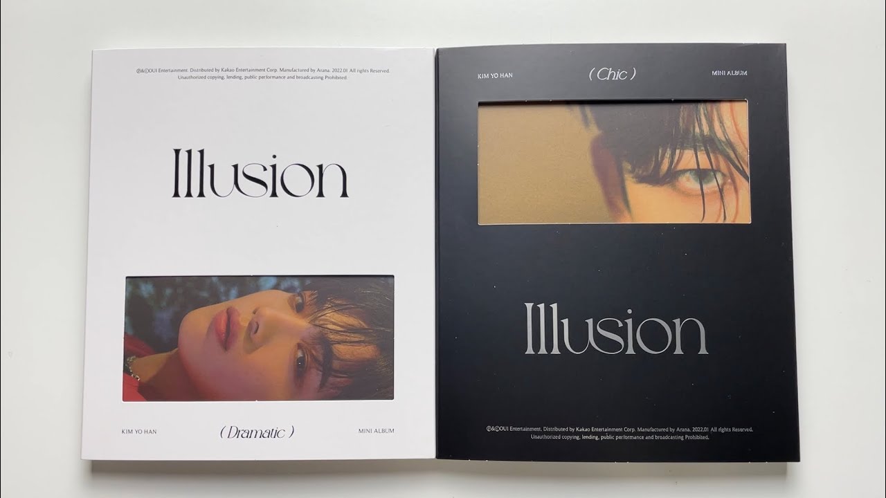 キムヨハン ソロアルバム Illusion トレカ・ポロ・ポストカード合計44枚 ♡Unboxing Kim Yohan 김요한 1st Mini Album Illusion 일루전
