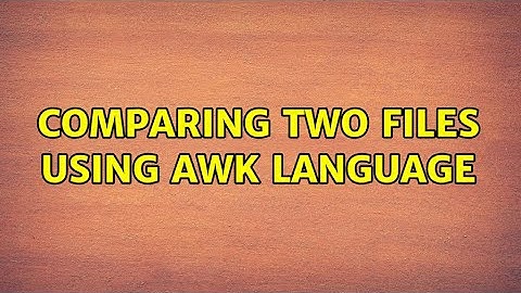 Unix & Linux: Comparing two files using awk language