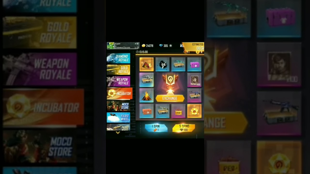 free fire aug incubator gun skin cliame🥰