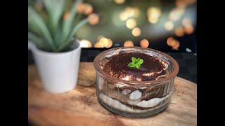 اسهل طريقه لعمل ترامسيو الايطاليه الصحيه ومناسبه للدايت مع حساب السعرات Tiramisu recipe