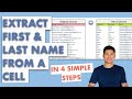 Extract First and Last Name from a Single Cell into Different Columns in Google Sheets - 4 Steps