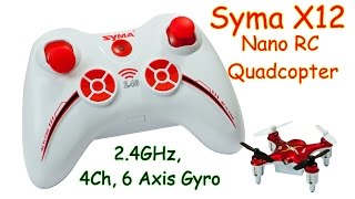 Квадрокоптер - Syma X12S Nano HeadFree 2.4G RTF артикул SYMA-X12S reviews