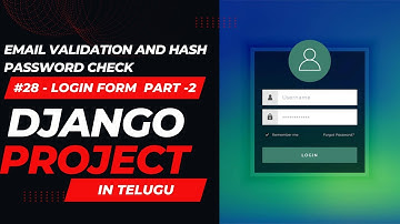 #28 Email Validation and Hash password check in Django | Django in Telugu | Django project in Telugu
